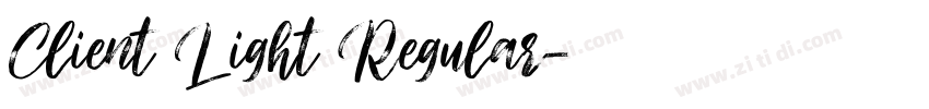 Client Light Regular字体转换